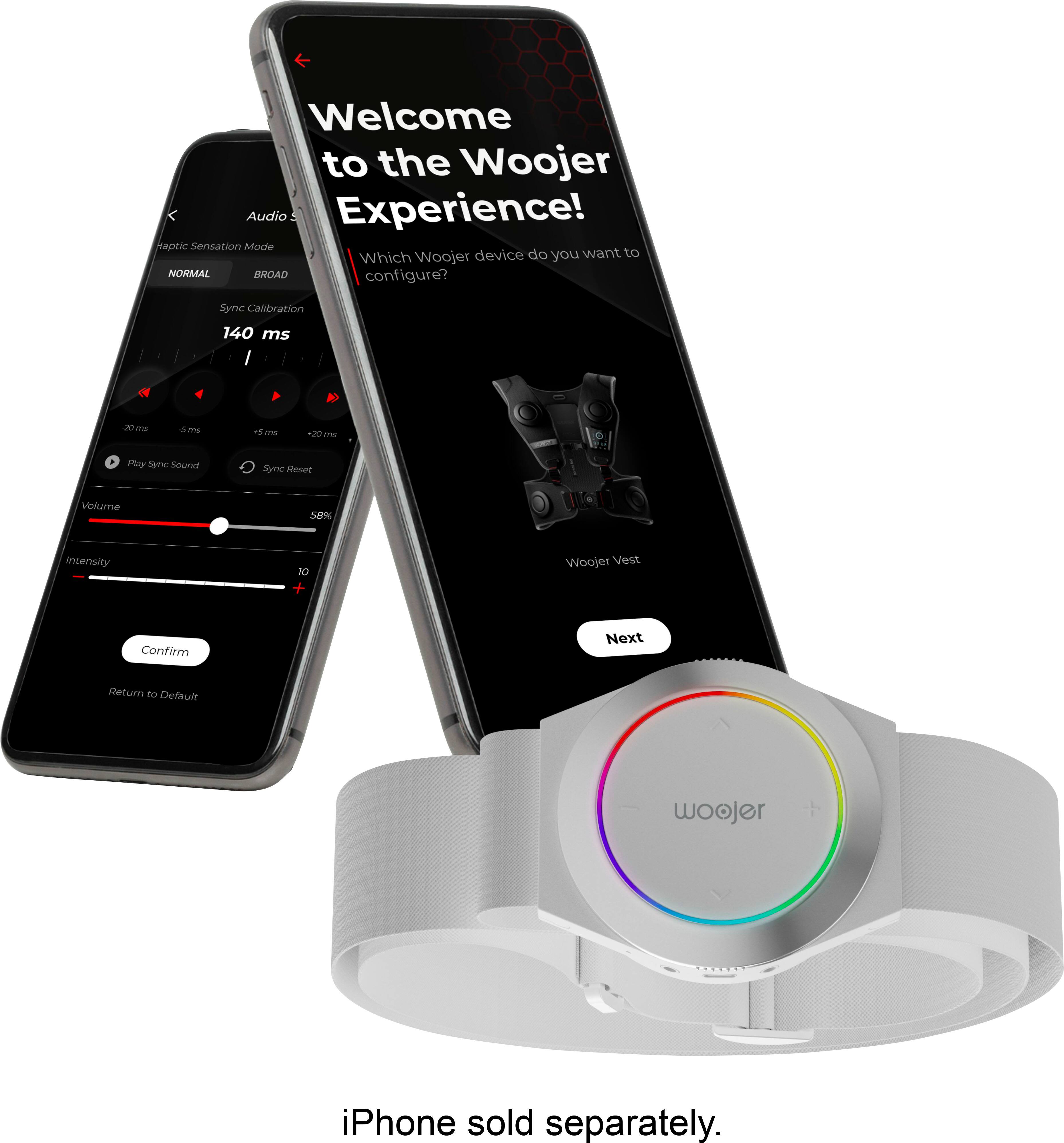 Alt View 16. Woojer - Haptic Strap 3 for Games, Music, Movies, VR and Wellness - White.