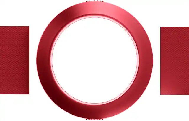 Front. Woojer - Ring & Belt Style-Set for Strap 3 - Crimson Red.