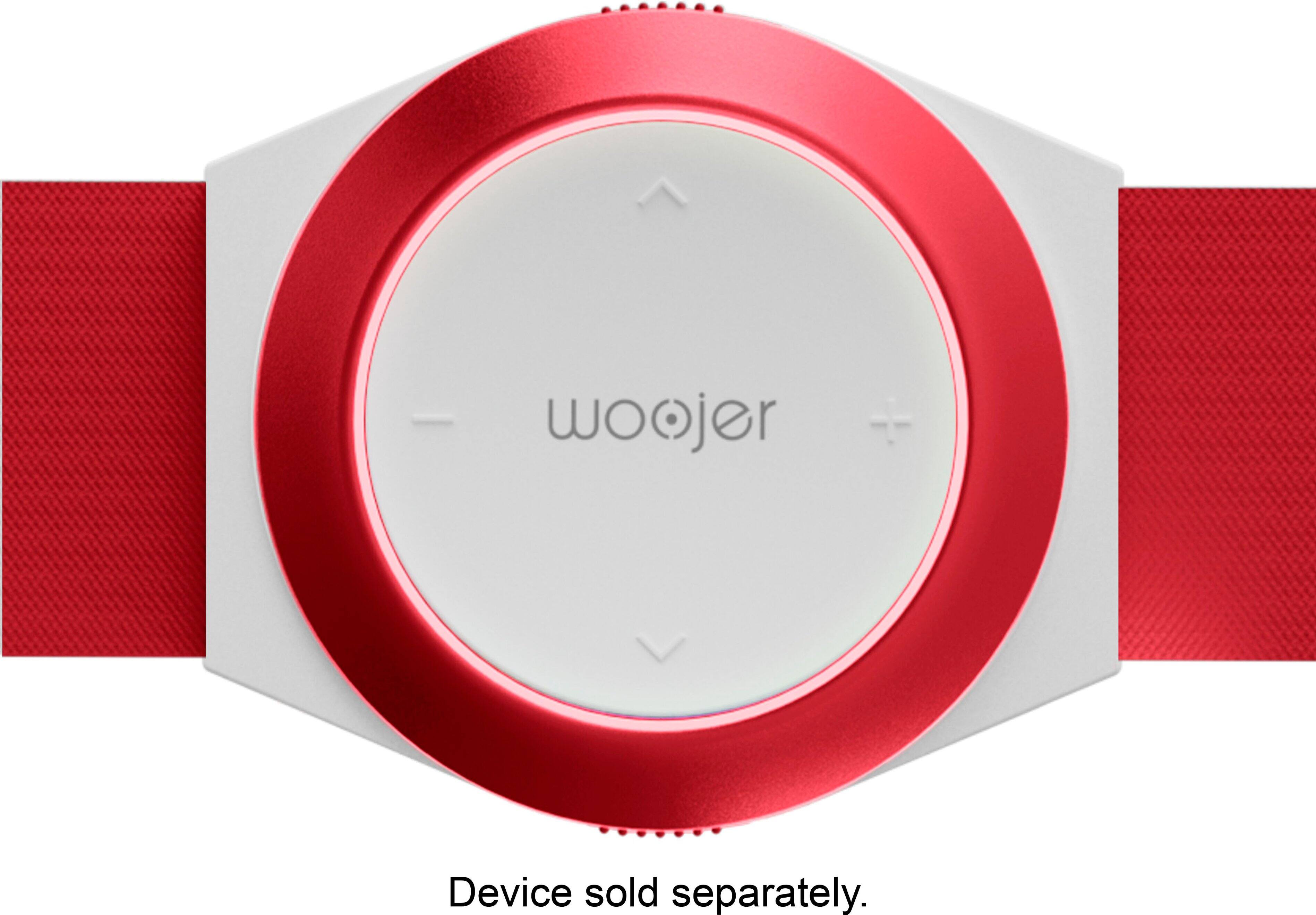 Left. Woojer - Ring & Belt Style-Set for Strap 3 - Crimson Red.