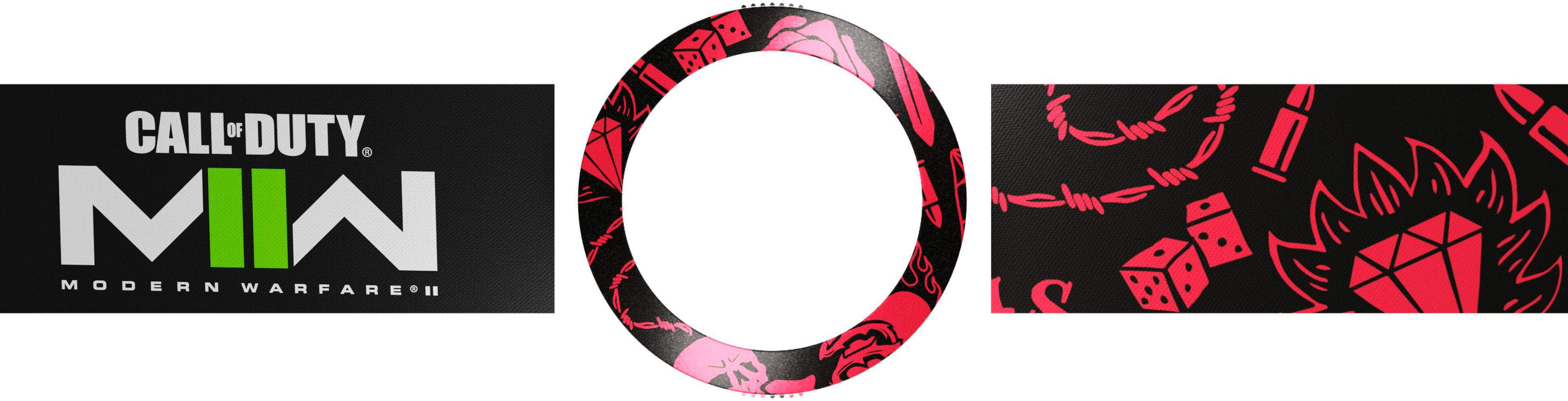 Angle. Woojer - COD Ring & Belt Style-Set for Strap 3 Las Almas - Black and Red.