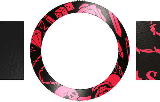 Front. Woojer - COD Ring & Belt Style-Set for Strap 3 Las Almas - Black and Red.