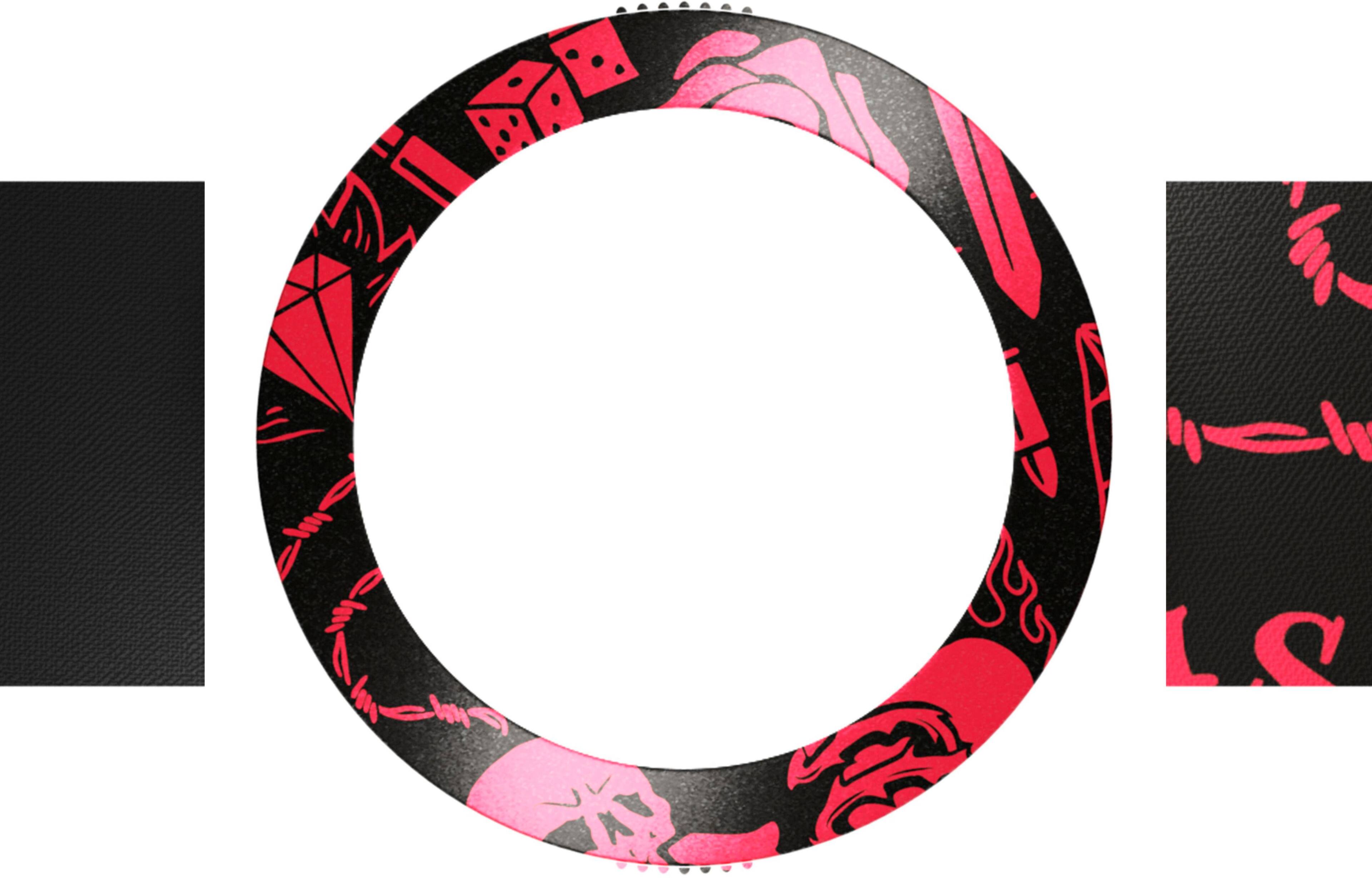 Front. Woojer - COD Ring & Belt Style-Set for Strap 3 Las Almas - Black and Red.