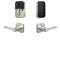 Yale - Assure Lock 2 - Smart Lock Wi-Fi Deadbolt with Push Button Keypad | Key Access - Valdosta Handle - Satin Nickel - Front_Zoom