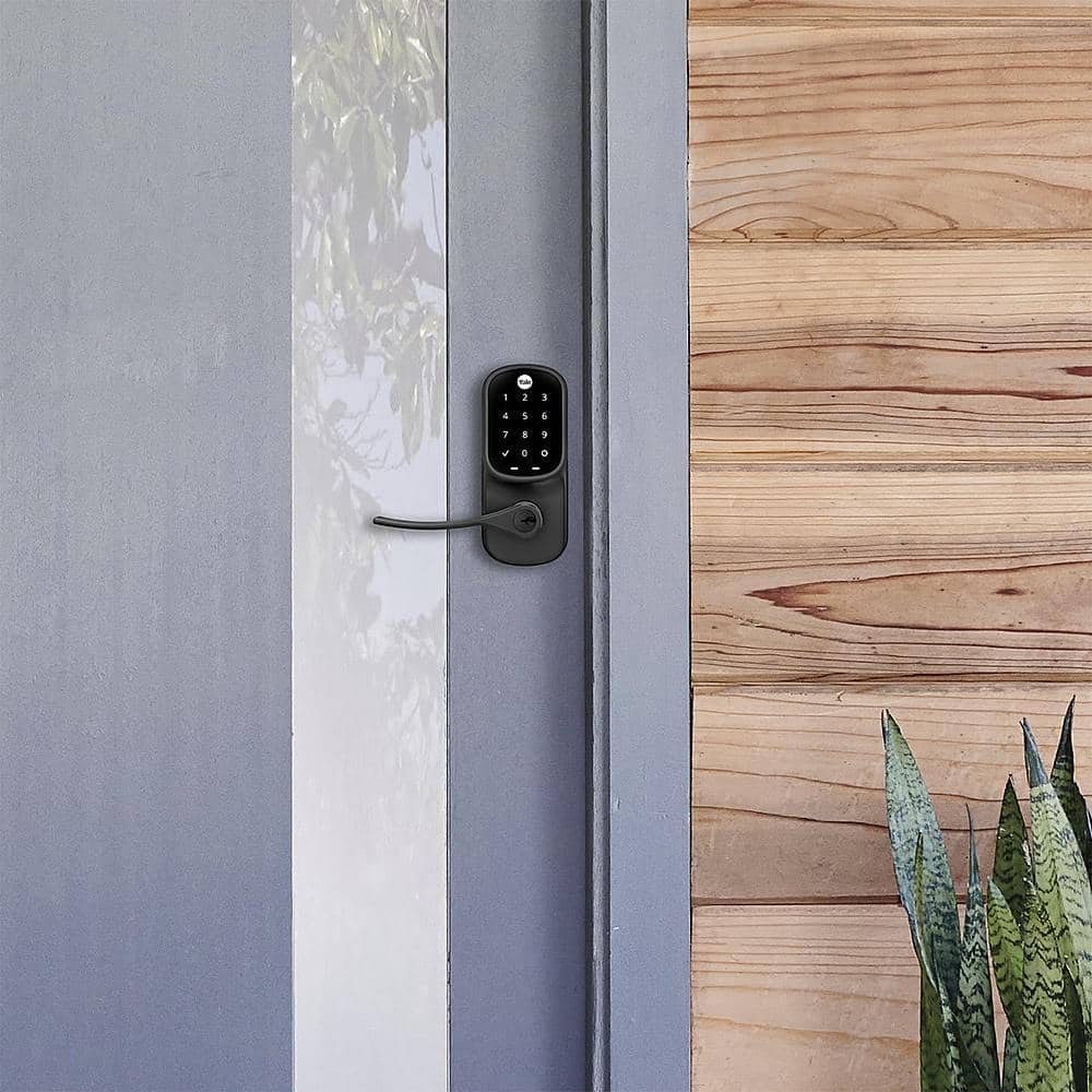 Alt View 11. Yale - Assure Lock - Smart Lock Wi-Fi Lever with Touchscreen Keypad | Key Access - Black Suede.