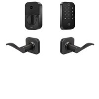 Yale - Assure 2 Norwood Lever Smart Lock Wi-Fi Replacement Deadbolt with Keypad and App Access - Black Suede - Front_Zoom