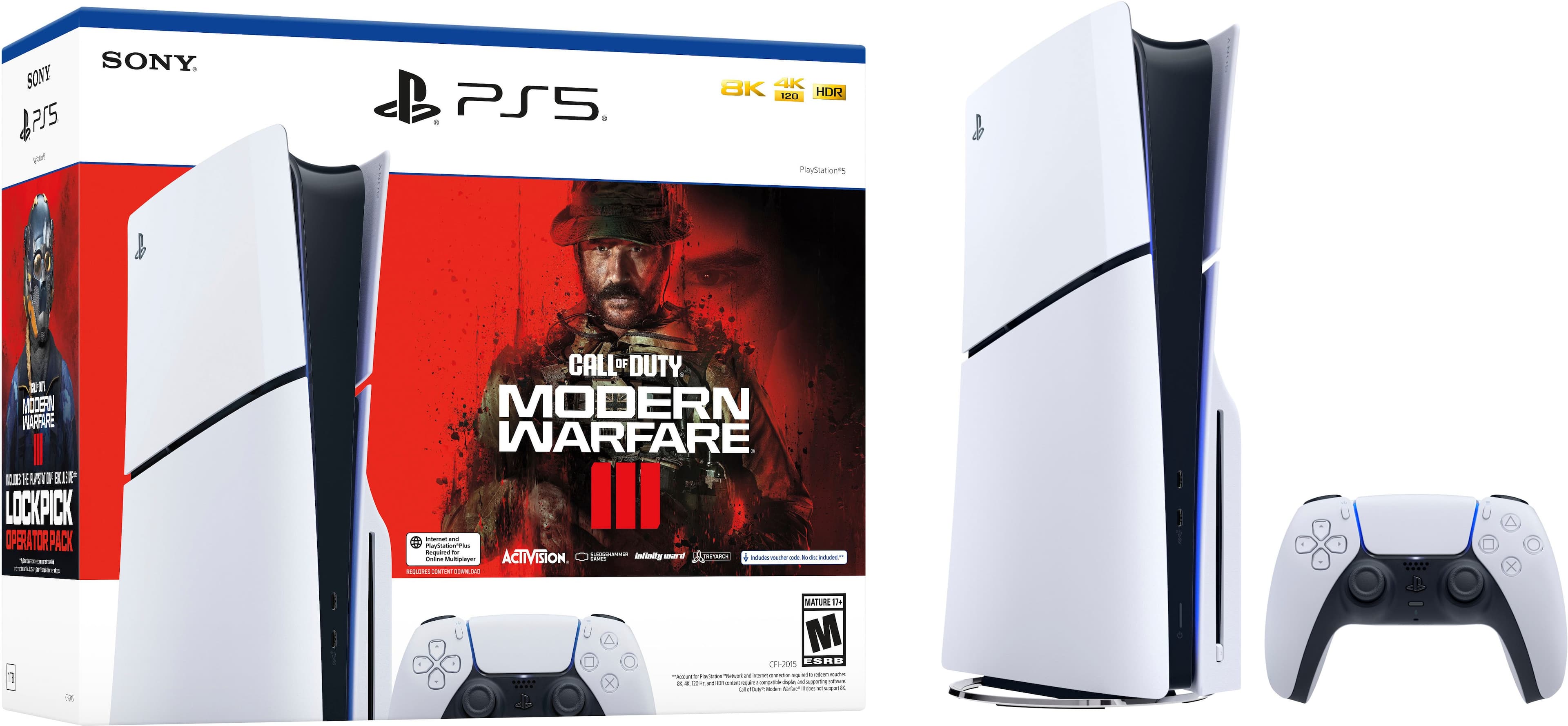 Best Buy: Sony PlayStation 5 Slim Console – Call of Duty Modern Warfare III  Bundle (Full Game Download Included) White 1000037795