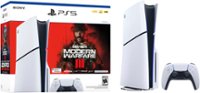 Front Zoom. Sony - PlayStation 5 Slim Console – Call of Duty Modern Warfare III Bundle (Full Game Download Included) - White.