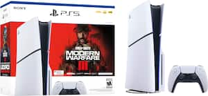 Sony - PlayStation 5 Slim Console – Call of Duty Modern Warfare III Bundle (Full Game Download Included) - White - Front_Zoom