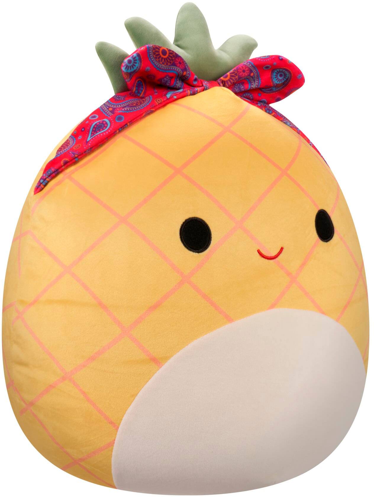 Angle. Jazwares - Squishmallows 16" - Pineapple with Headband - Maui.