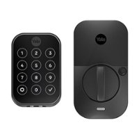 Yale - Assure Lock 2 Plus Smart Lock Bluetooth Replacement with Home Keys, Electronic Guest Keys, and Keypad Access - Black Suede - Front_Zoom