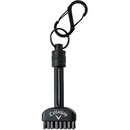 Front. Callaway - Callaway Golf Mini-Mag Club Brush with Nylon Bristles - Black.