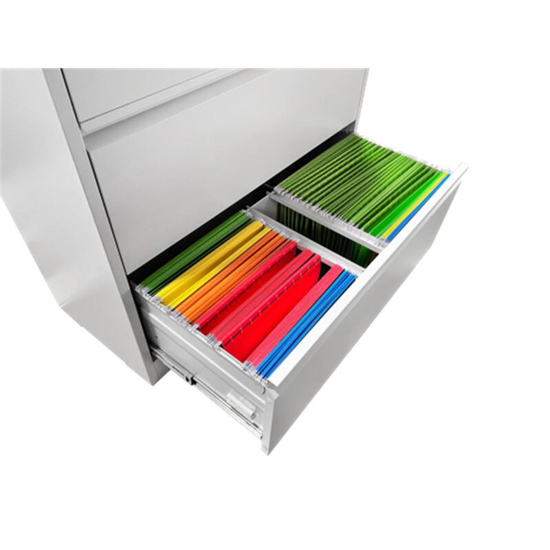 Alt View 4. HTUTWOO - Lateral File Cabinet 3 Drawer –Filing Cabinet with Lock,Lockable File Cabinet for Home Office,Locking Metal File Cabinet - White.