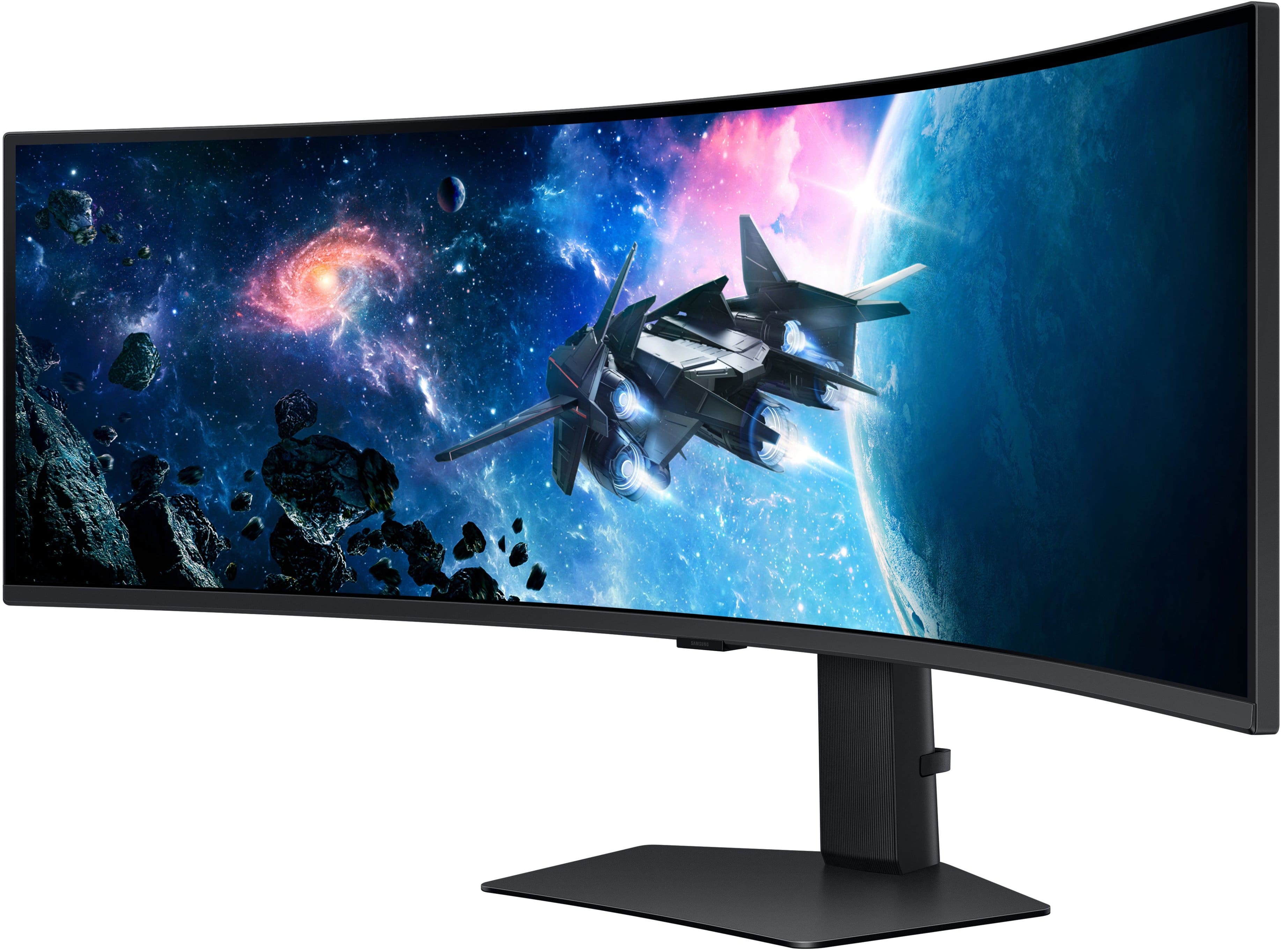 Alt View 11. Samsung - 49" Odyssey 1000R Curved Dual QHD 240Hz 1ms FreeSync Gaming Monitor with HDR1000 (HDMI x2, DP, USB) - Black.