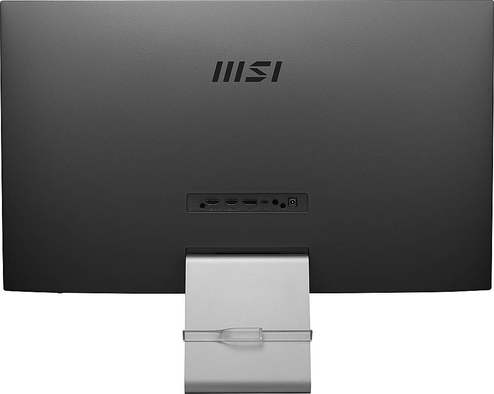 Back View: MSI - Modern MD271UL 27" LED UHD 4k Monitor(DisplayPort,Type-C, HDMI)-Black - Iron Gray
