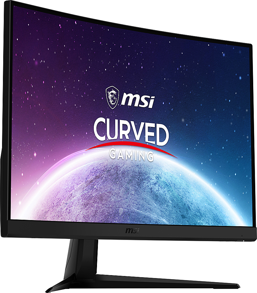 Angle View: MSI - G27C4X 27" Curved 250Hz 1ms FreeSync Premium Gaming Monitor with HDR(DisplayPort,Type-C, HDMI) - Black