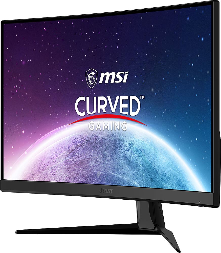 Left View: MSI - G27C4X 27" Curved 250Hz 1ms FreeSync Premium Gaming Monitor with HDR(DisplayPort,Type-C, HDMI) - Black
