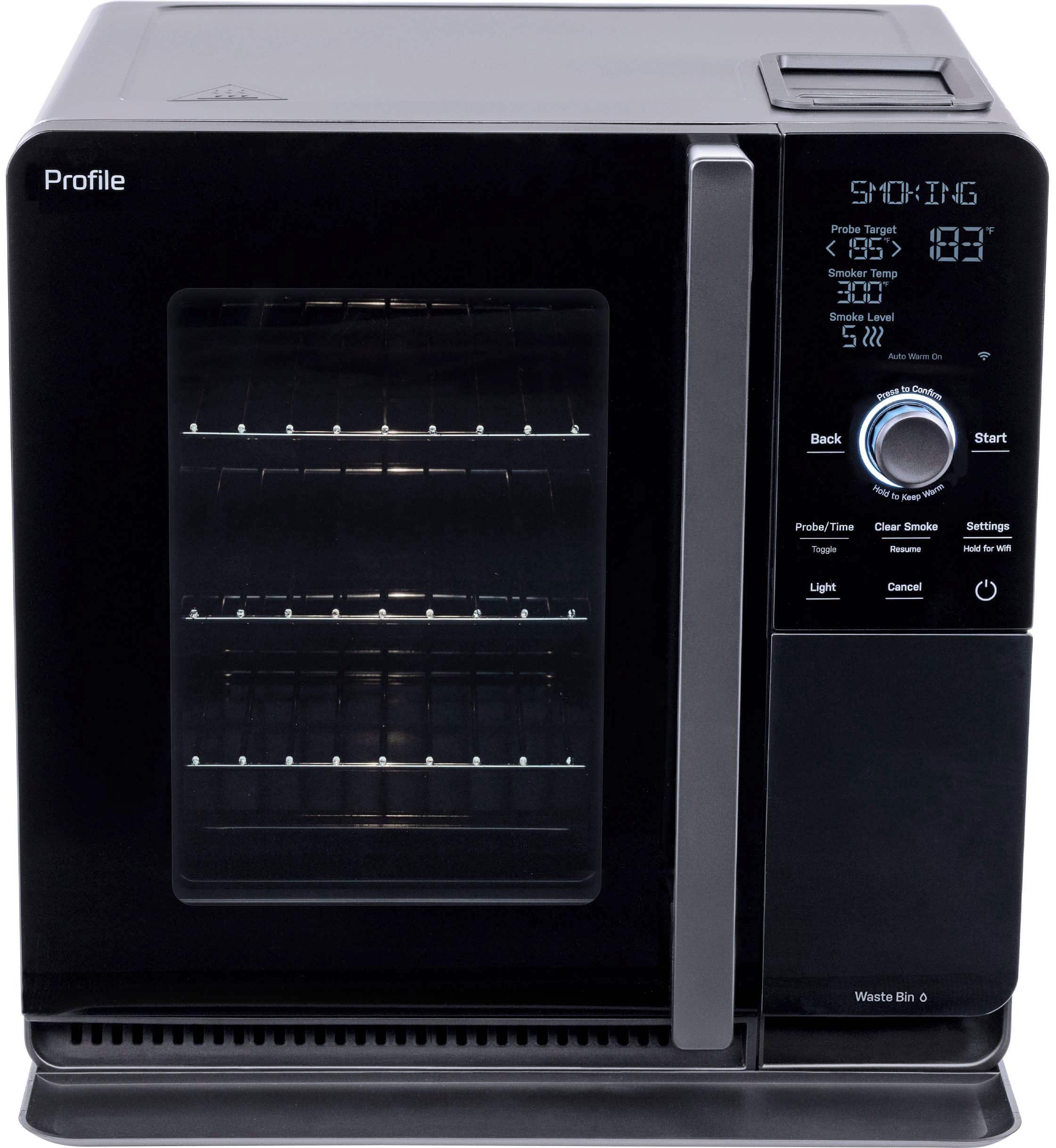 Alt View 11. GE Profile - Smart Indoor Smoker - Black.