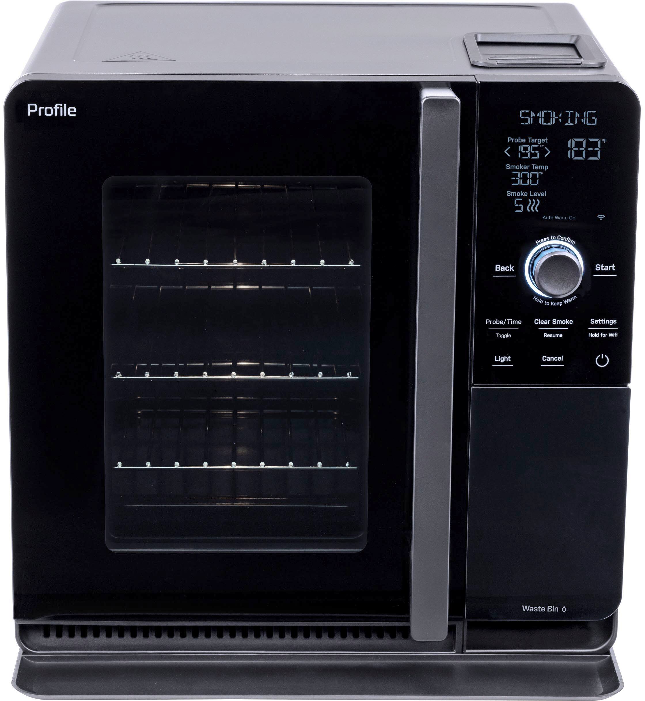 Alt View 11. GE Profile - Smart Indoor Smoker - Black.