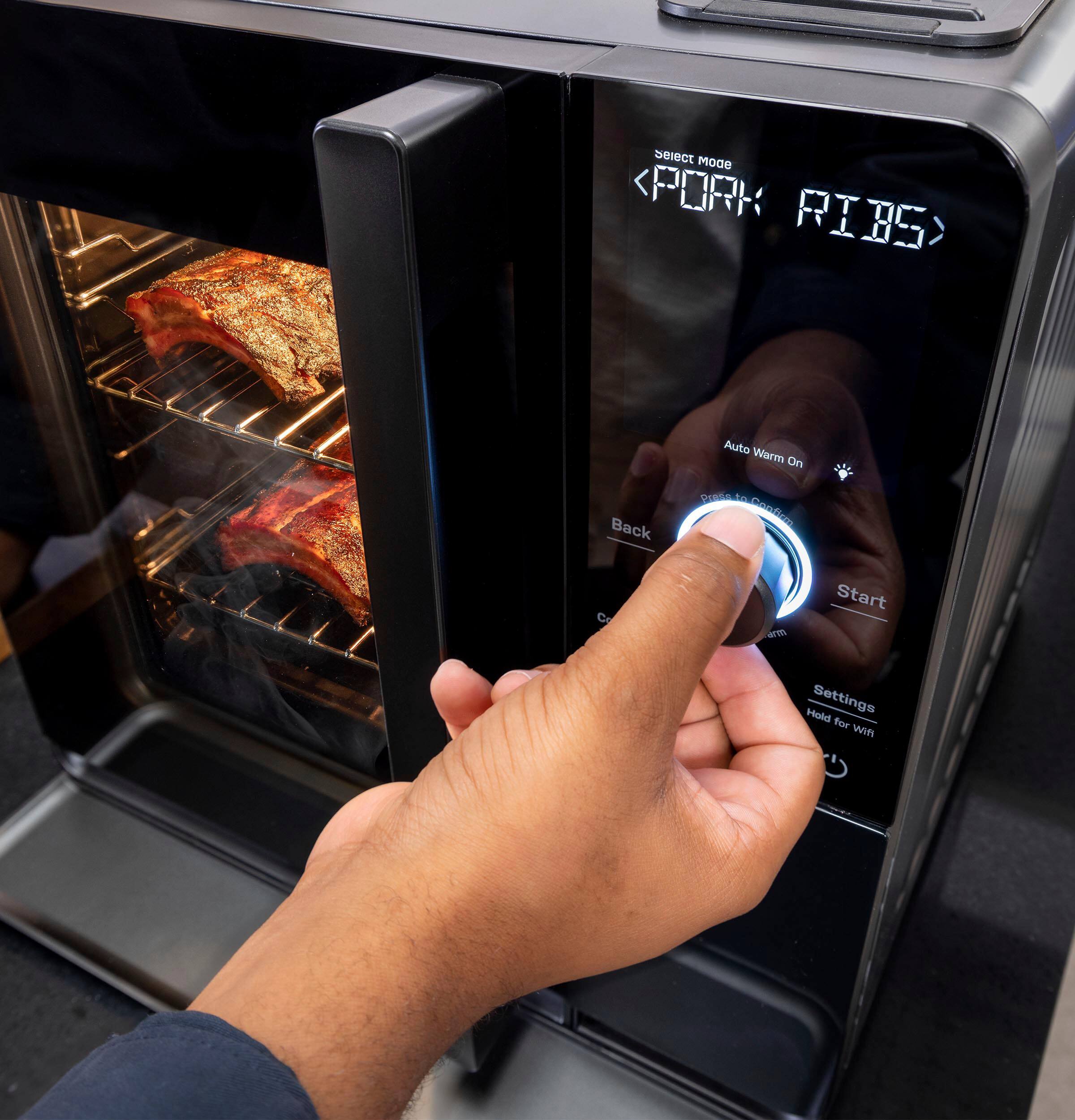 Alt View 21. GE Profile - Smart Indoor Smoker - Black.