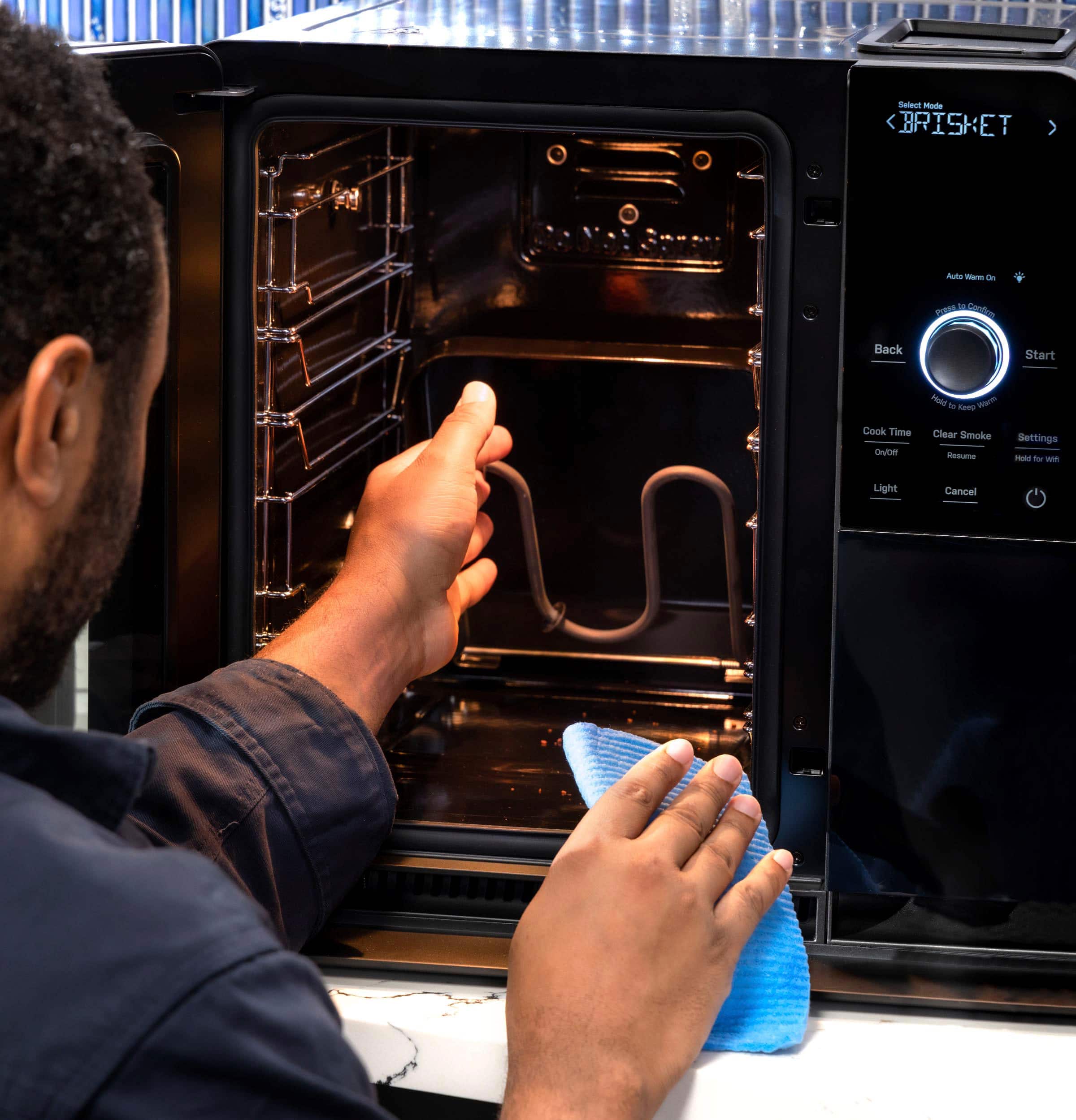 Alt View 24. GE Profile - Smart Indoor Smoker - Black.