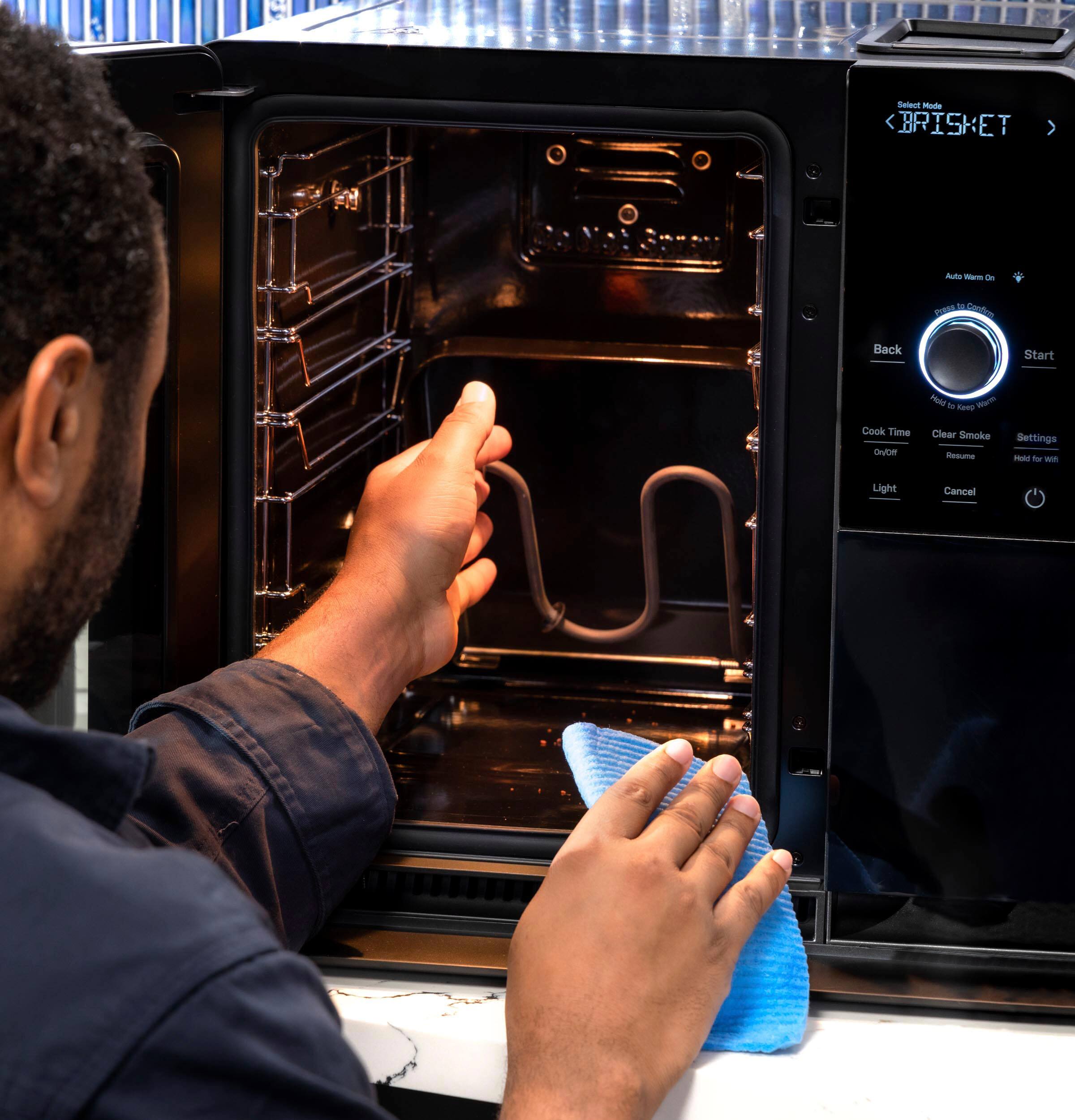 Alt View 24. GE Profile - Smart Indoor Smoker - Black.