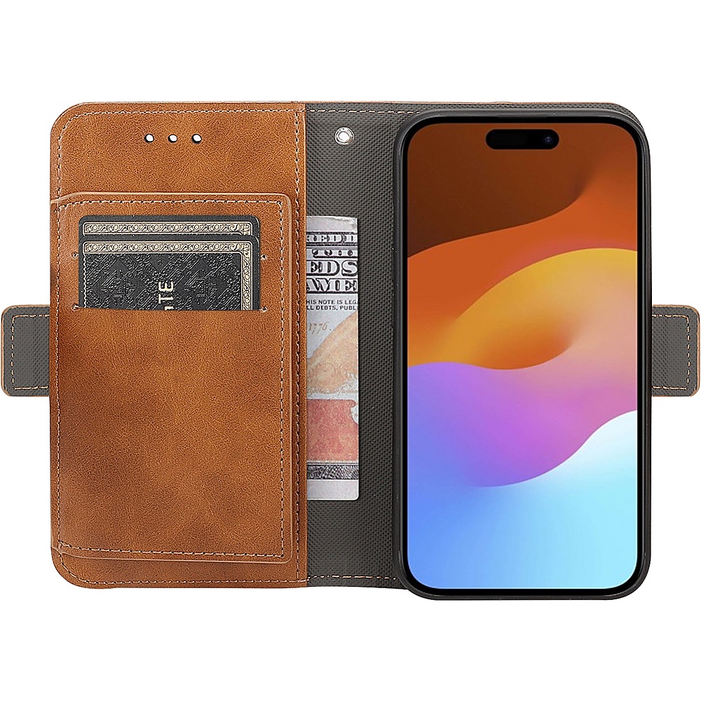 SaharaCase Slim Genuine Leather Wallet Case for Apple AirTag Brown AT00035  - Best Buy