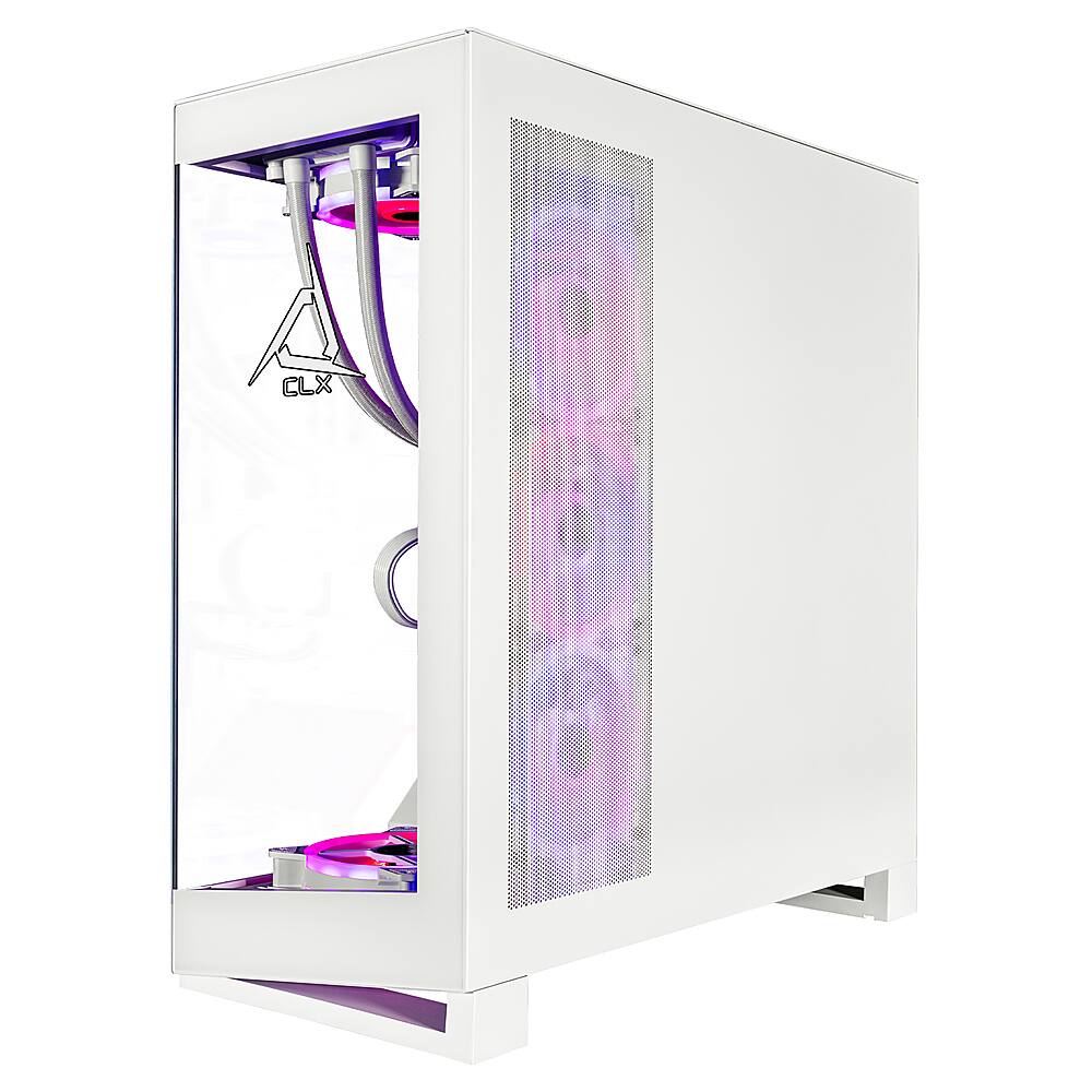 Alt View 4. CLX - HORUS Gaming Desktop - Intel Core i9 14900KF - 64GB DDR5 5600 Memory - GeForce RTX 4090 - 2TB NVMe M.2 SSD + 6TB HDD - White.
