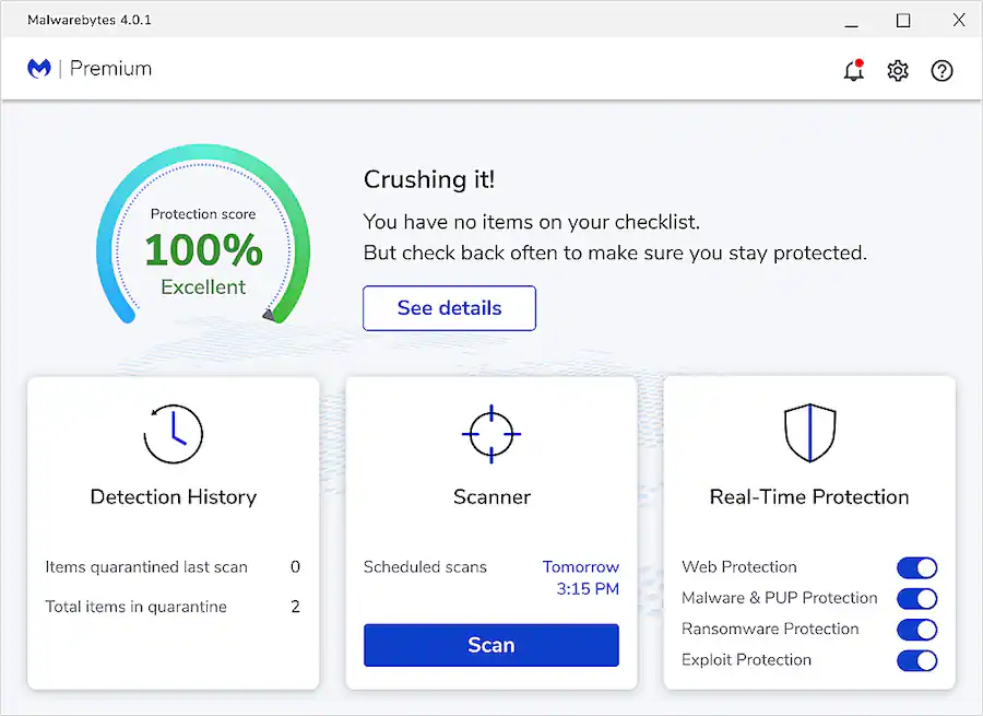 Malwarebytes Premium + Privacy VPN Bundle 2 Devices Windows, Mac OS ...