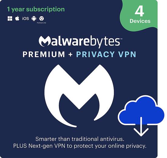 Malwarebytes Premium + Privacy VPN Bundle 4 Devices Windows Malwarebytes Premium + Privacy VPN Bundle 4 Devices Windows
