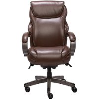 La-Z-Boy - Premium Hyland Executive Office Chair - Gray/Brown - Front_Zoom