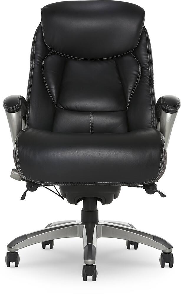 Serta black leather online office chair