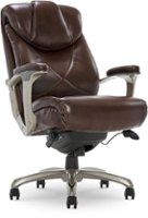 La-Z-Boy - Cantania Bonded Leather Executive Office Chair - Coffee Brown - Front_Zoom