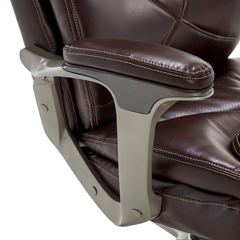 La-Z-Boy Bellamy Executive Bonded Leather Office Chair, Coffee Brown