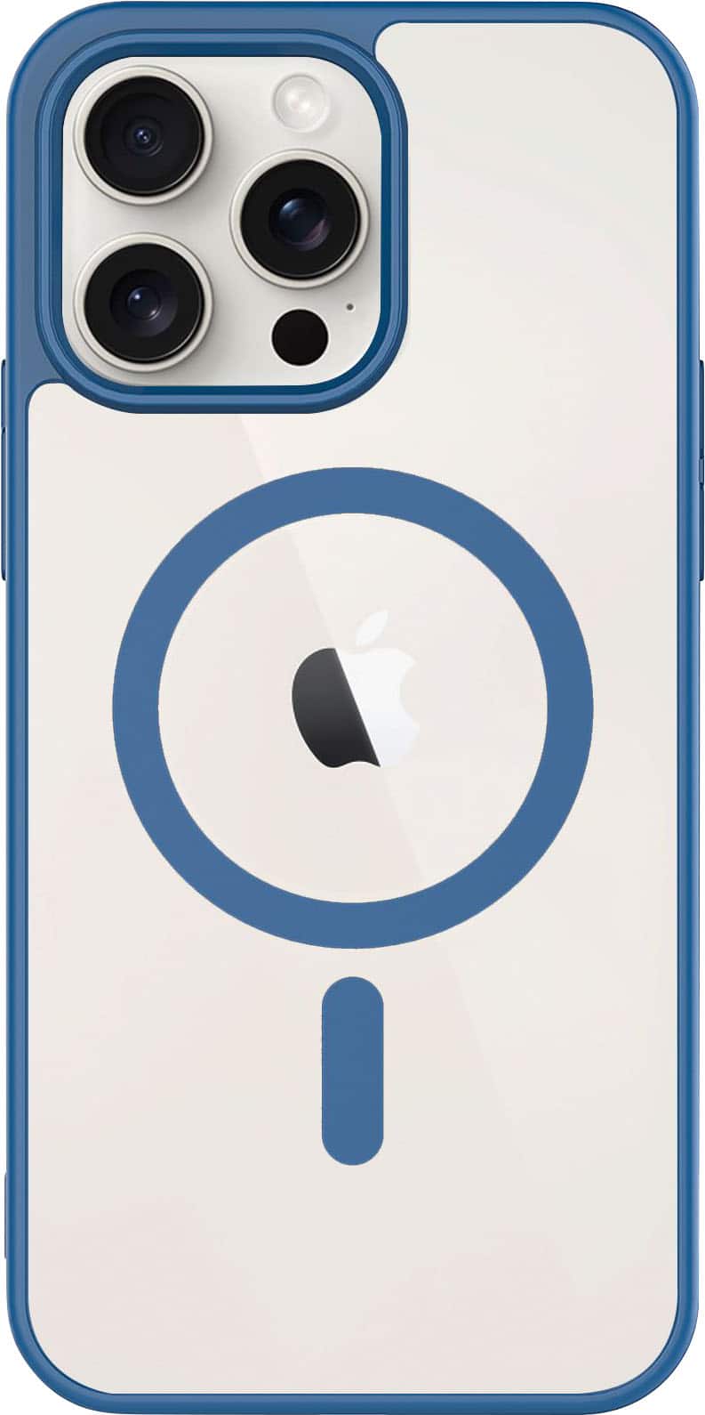 AMPD - MagSafe Case for Apple iPhone 15 Pro - Blue - Front_Zoom