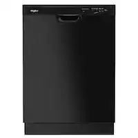 Whirlpool - 24" Front Control Built-In Dishwasher with Boost Cycle and 57 dBA - Black - Front_Zoom