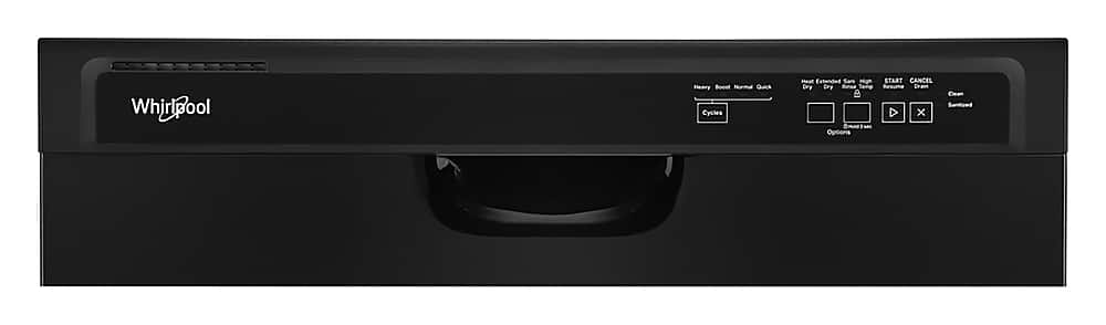 Whirlpool Whirl Boost Heary Boost Normal Quick Cycles Heat Extended Sani Migh START CANCEL Dry Dry Rinse Tumble Resume Drain x - Options Clean Sanitized