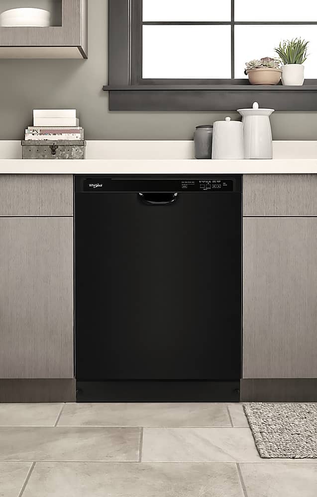 Alt View 19. Whirlpool - Front Control Built-In Dishwasher with Boost Cycle and 57 dBa - Black.