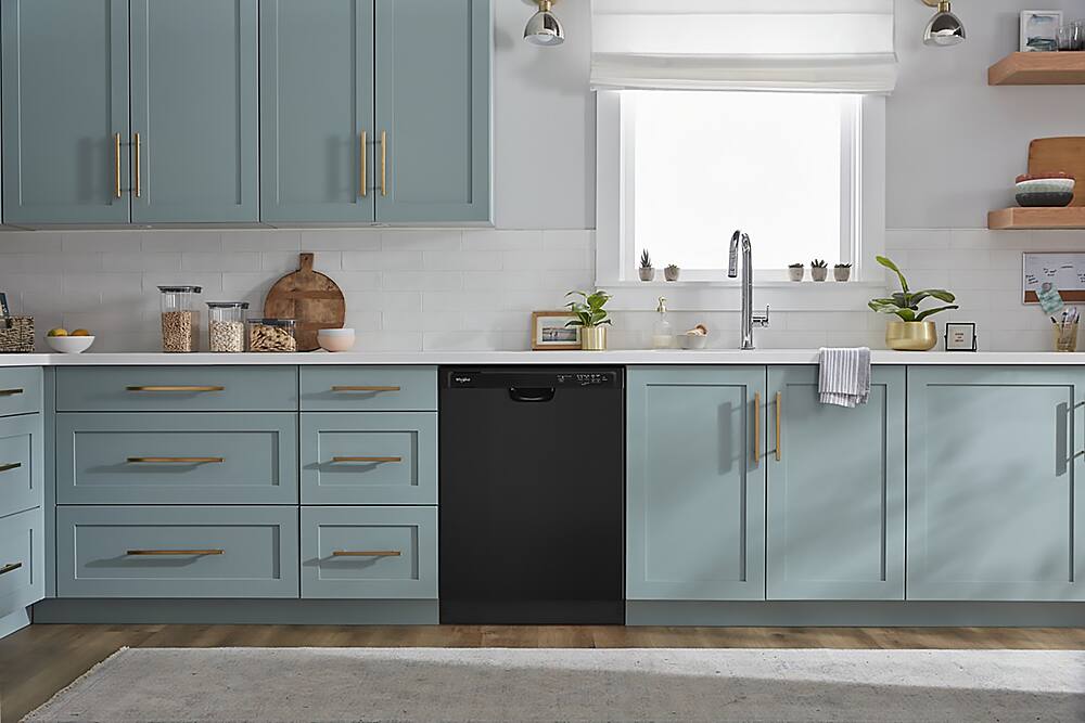 Alt View 20. Whirlpool - Front Control Built-In Dishwasher with Boost Cycle and 57 dBa - Black.