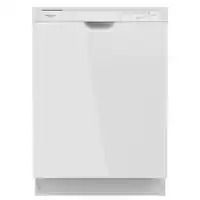 Whirlpool - 24" Front Control Built-In Dishwasher with Boost Cycle and 57 dBA - White - Front_Zoom