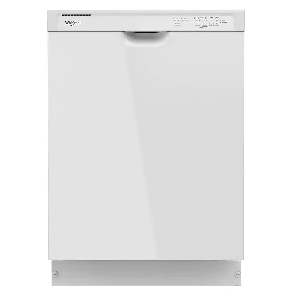 Whirlpool - 24" Front Control Built-In Dishwasher with Boost Cycle and 57 dBA - White