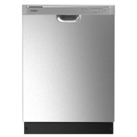 Whirlpool - Front Control Built-In Dishwasher with Boost Cycle and 57 dBa - Stainless Steel - Front_Zoom