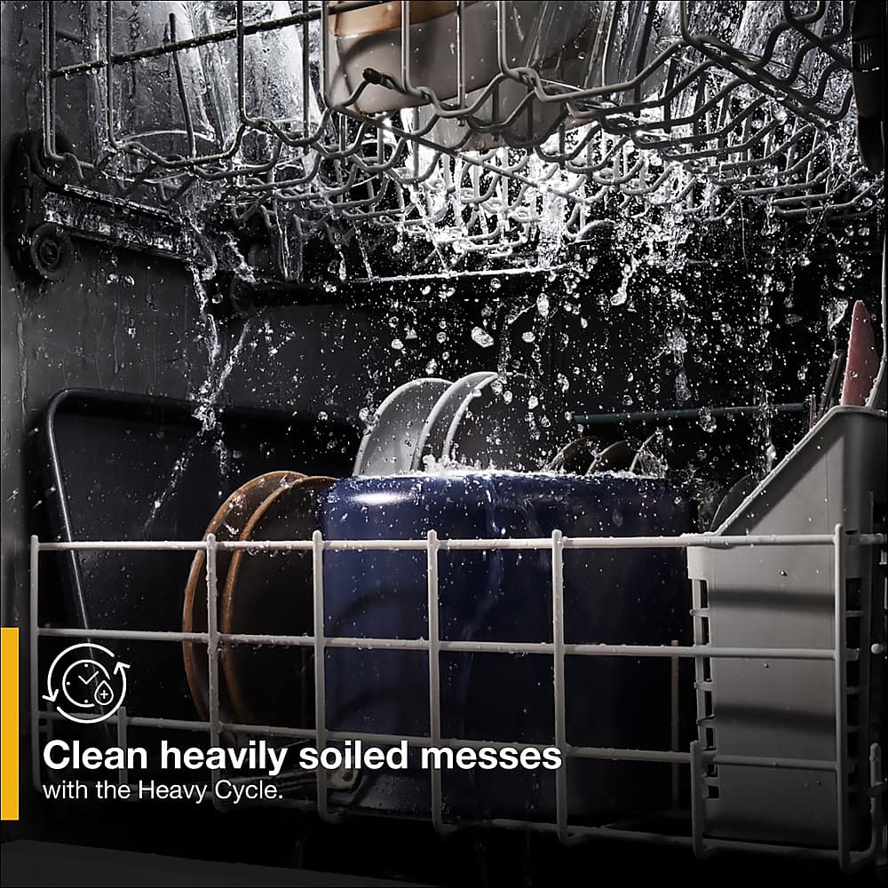 Clean heavily soiled messes with the Heavy Cycle.