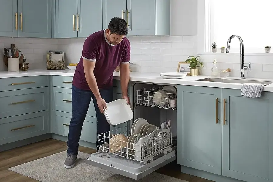 Alt View 20. Whirlpool - Front Control Built-In Dishwasher with Boost Cycle and 57 dBa - Stainless Steel.