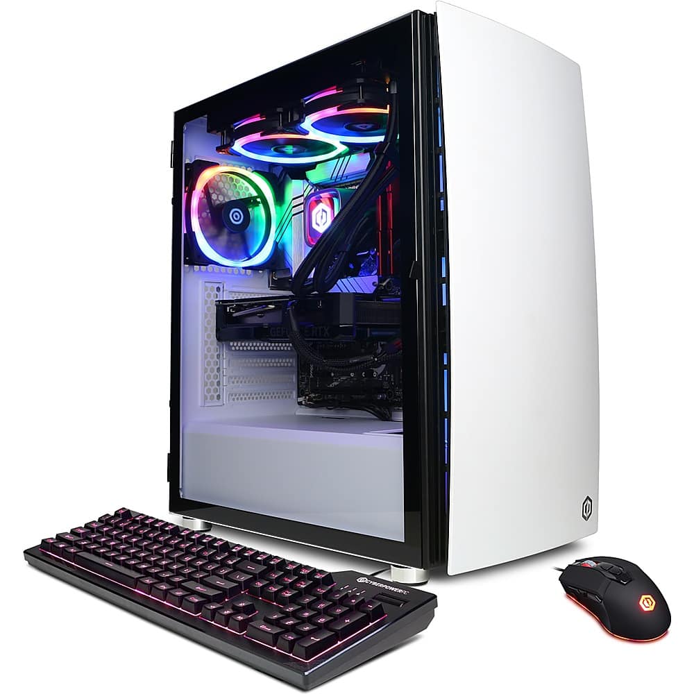 Front. CyberPowerPC - Gamer Supreme Gaming Desktop - Intel Core i7-14700KF - 32GB Memory - NVIDIA GeForce RTX 4060 Ti 16GB - 2TB SSD - White.