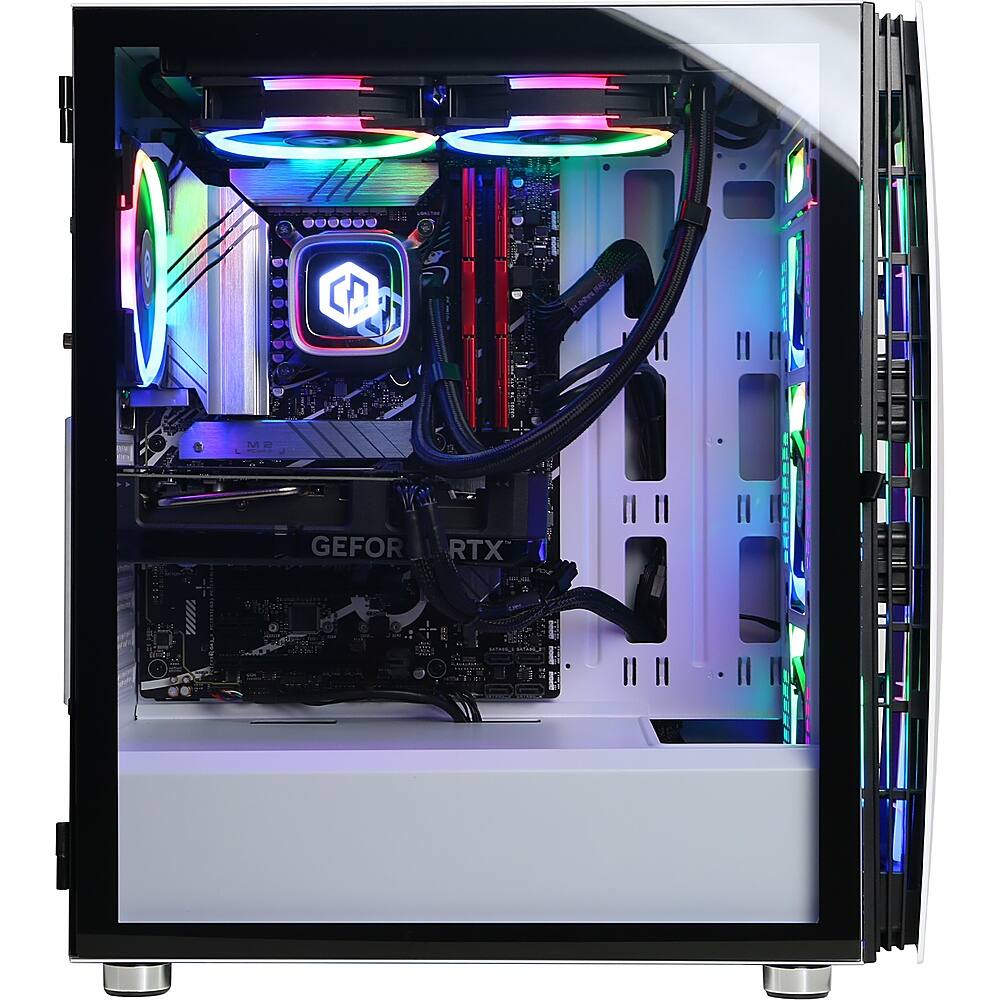 Alt View 15. CyberPowerPC - Gamer Supreme Gaming Desktop - Intel Core i7-14700KF - 32GB Memory - NVIDIA GeForce RTX 4060 Ti 16GB - 2TB SSD - White.