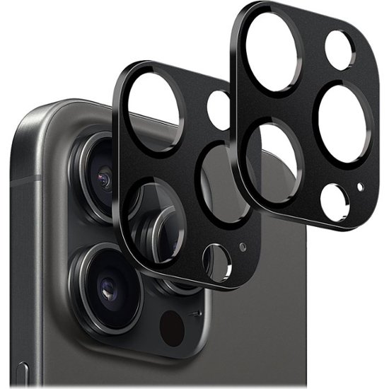 iPhone 15 Pro Max Camera Lens Protector | Glass - Black
