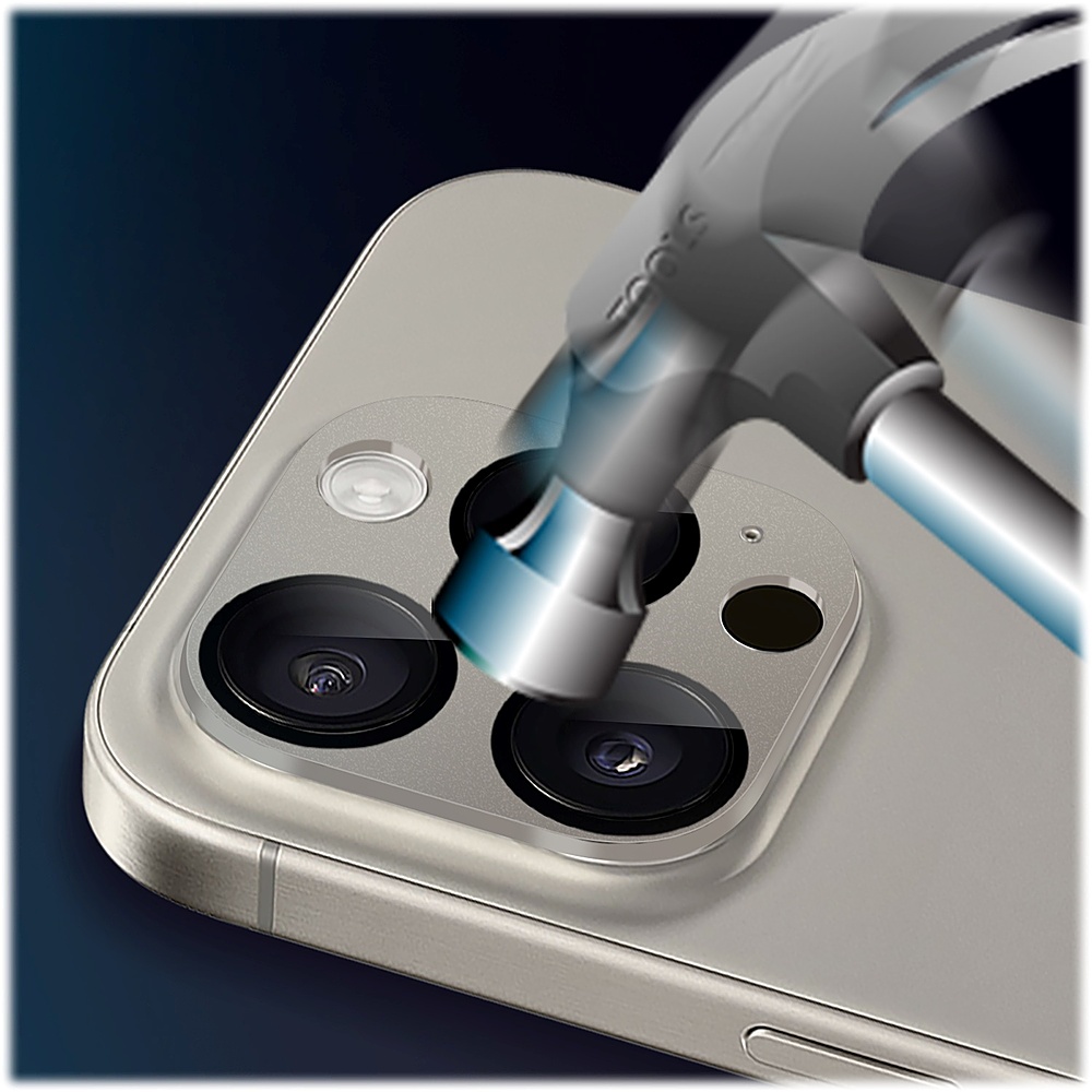 SaharaCase - ZeroDamage HD Flexible Glass Camera Lens Protector for iPhone 15 Pro/15 Pro Max