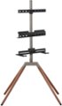 Left Zoom. One for All - Quadpod TV Stand For Most 32" - 70" TVs - Gun Metal Walnut.