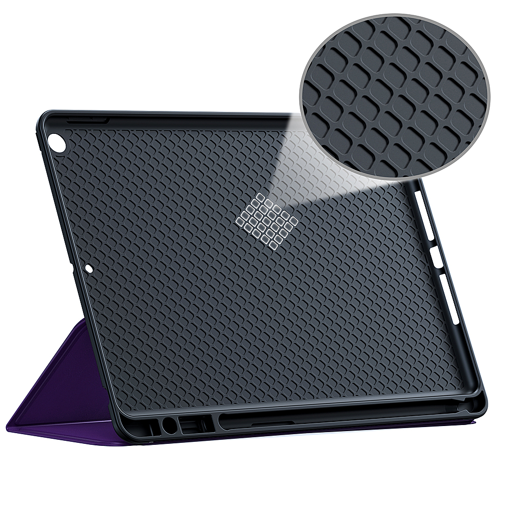 Angle. TORRAS - Ark Series Case for Apple iPad 10.2" (7th,8th,& 9th Gen) - Purple.