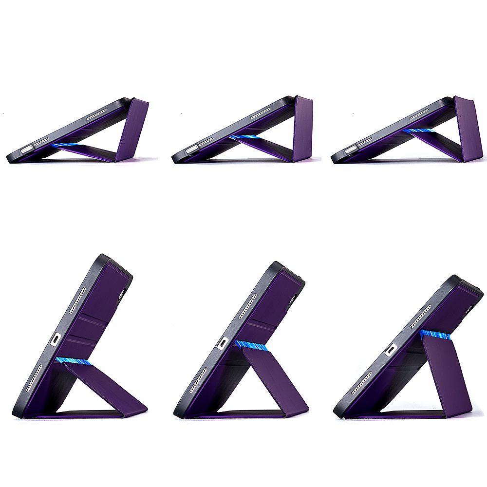 Left View: TORRAS - Ark Series Case for Apple iPad 10.9" (10th Gen) - Purple